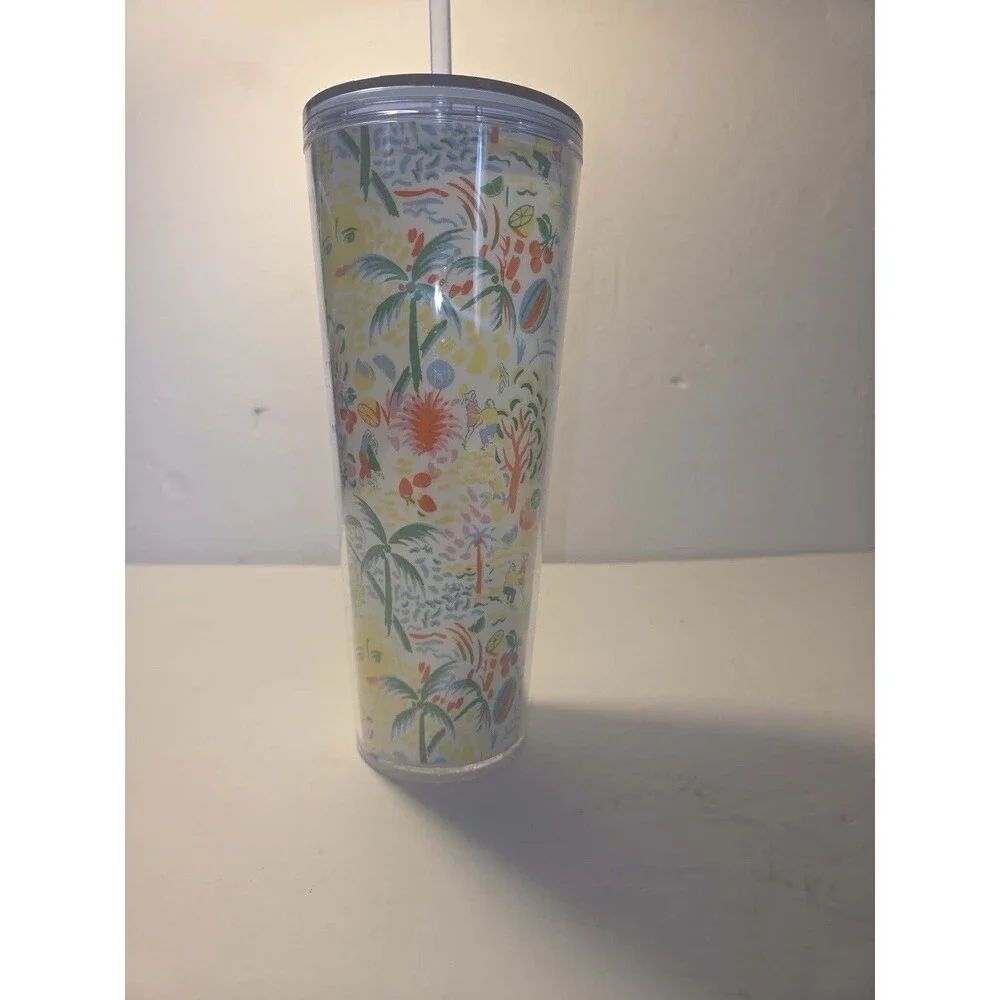 24oz Vacation Tritan Hydration Tumbler White/Blue - Roller Rabbit x Target